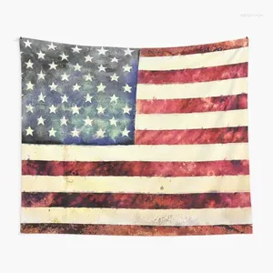Tapestries American Flag Tapestry Wall Hanging Vintage Retro Stars And Stripes For Home Decor Dorm Bedroom Living Room College