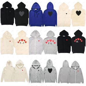 Men's Hoodies Sweatshirts 21s Designer Play Commes Jumpers Des Garcons Letter Embroidery Long Sleeve Pullover Women Red Heart Loose De s021