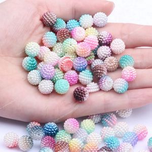 10mm 20pcs/lotアクリルマルチカラーのベイベリービーズ模造パールラウンドルーズビーズDIYネックレスブレスレットジュエリークラフトファッションジュエリービーズジュエリー