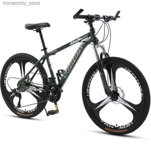 Cyklar Mountain Bicycle 24/26 Inch Bike 24/27/30 Speed ​​Super Light High Carbon Steel Frame System Alloy Wheels Q231030