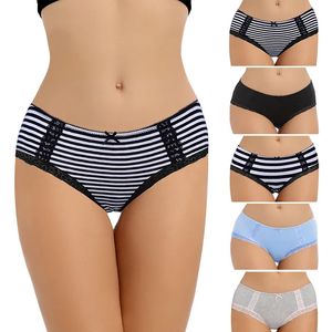 Bragas de mujer Comsoft 5pcspack calzoncillos de mujer ropa interior de mujer a rayas de alta calidad SXXL calzoncillos de talla grande niña femenina 231027