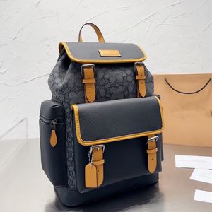 New Hot designer backpack men and women fashion backpack book bag classic old flowers Drawstring clip open and close jacquard leather schoolbag backpack