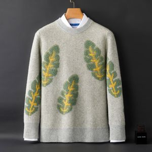 Men's Sweaters Crew Neck Loose Knit Sweater Autumn and Winter Long Sleeve