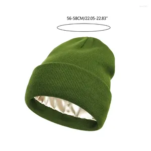 Berets Slouchy Winter Beanie Hat Thicken Ear Protect Adult Skiing Cycling Plain