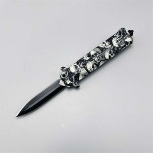 7.5inch Handed Operation High Rust Resistant Hunting High Lasting Durability Ergonomic Skull Handle Floding Knife 792