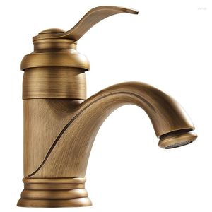 Bathroom Sink Faucets Fashion High Quality Bronze Finished Single Handle Cold And Basin Faucet Tap Deck Mounted Mixer