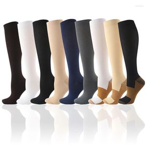 Men's Socks Copper Fiber Compression Women's Outdoor Sports Happy Interesting Nylon Varicose Veins Diabetes Nurses Fitness