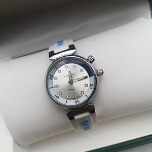 Świetna jakość designerka na rękę na rękę Silikonowe pasma obserwacyjne z pudełkiem AAA Lady Quartz Watchs No296