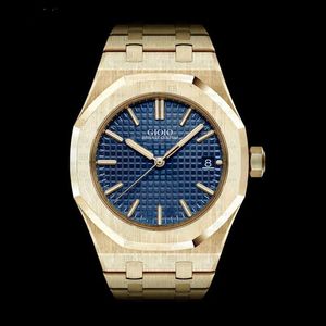 Automatic Mechanical Watch Mens Rose Gold Blue black