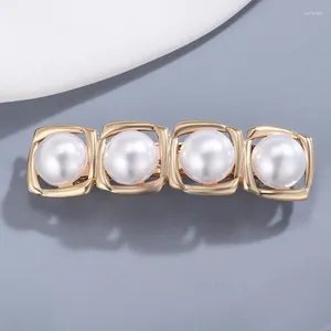 Haarklammern Chimäre Elegante Perle Französisch Barrette Korean Perle für Frauen Damen Metalllegierung Hair Graps Pins Klemm Mode Schmuck