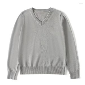 Men's Sweaters And Women's Student Knitted V-neck Pullover Sweater Uniforms All Cotton In Stock