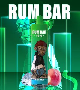 Электронные сигареты Original 100% Rum Bar 9000 затяжек по 18 мл 10 вкусов Предварительно заполненное устройство одноразовый вейп Авторизованный