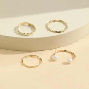 Cluster-Ringe, einfacher Perlen-Finger, kreativer Trend-Schmuck für Frauen