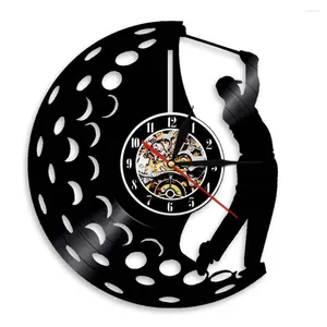 Relógios de parede Jogar Golf Clock Club Sign Decor Modern Design Record Watch Presente exclusivo para fãs