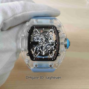 SUPER Factory Mens Watch 44mm x 50mm RM35-02 RAFA NTPT Skeleton Transparent Sapphire Glass LumiNova Designer Watches Mechanical Automatic For Men's Wristwatches