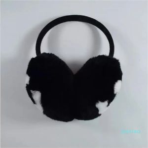 Ear muffs clássico inverno earmuffs feminino coelho lã marca designer de moda quente pelúcia