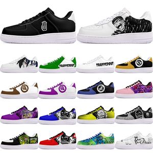 DIY SHOES VINTER VACKRA härlig höstmens Mens Leisure Shoes One For Men Women Platform Casual Sneakers Classic Clean Cleoon Graffiti Trainers Sports 55193