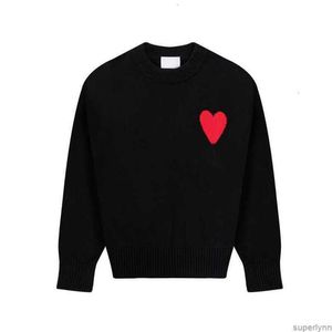 amiS AM I Sweaters Coeur Paris amisweater De Designer Love Men's Jacquard Crew Neck Sweater Marca de Moda Streetwear para Dqkl