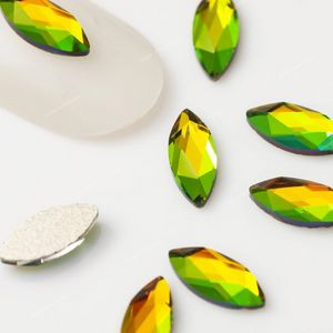 20pcs 3,5x8 mm markizowe paznokcie kryształy kryształy płaskie szklane kamienie manicure paznokcie dekoracja dzieła akcesoria biżuterii