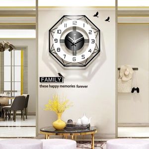 Relógios de parede elegante e minimalista relógio sala de estar casa criativa arte decoração relógio