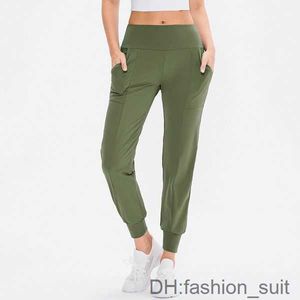 Pantaloni da donna Capris Lululemens Yoga Nono Running Fitness Jogging Morbido Vita alta Elastico Casual Jogging 5 Colori Leggins Autunno Inverno 2023s 3 T4JA