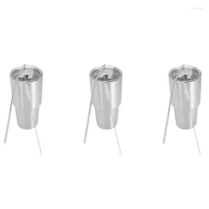 Frascos de quadril absf 3x copo de copo com tampa palha 30 oz parede dupla balão de vácuo isolado cerveja beber garrafas térmicas café