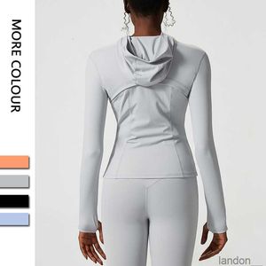 2022 Spring New Yoga Suit Coat Women's Nude Long Sleeve Fitness Suit Women's Sports Wear Top