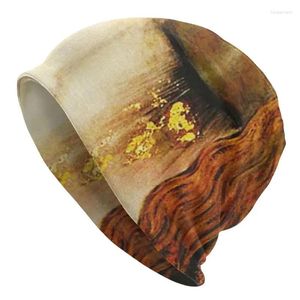 Beralar Gustav Klimt Altın Gözyaşı Beanie Bonnet Örnek Şapka Erkek Kadın Hip Hop Sembolizmi Sanat Sıcak Kış Kafataları Beanies KAPI İÇİN KAPI