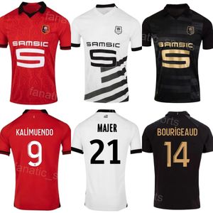 Mens 11 BLAS Jersey de futebol Stade Rennais 5 THEATE 23 OMARI 21 MATIC 3 TRUFFERT 34 SALAH 9 KALIMUENDO BOURIGEAUD GOUIRI ASSIGNON DOUE Camisa de futebol Kits 2023 24 Club