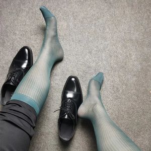 Seksowne skarpetki para formalnego garnituru noszenie skarpet rur męską sukienki biznesowe pończochy Sheer Exotic Sexy Socks 231030