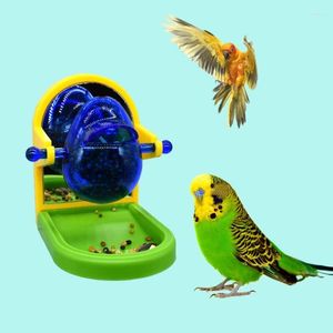 Andra fågelförsörjningar husdjur matmatare papegoja matning ätande foder boll tugga rolig interaktiv leksak 87ha
