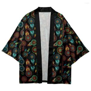 Mäns sömnkläder kimono mantel japansk sommar cardigan badrock män skjorta vintage stil yukata haori casual rayon kläd