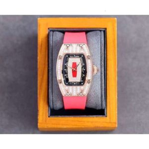 Фантастические дизайнерские женские часы richa Женские часы RM007 с сапфировым зеркалом, наручные часы M596, высококачественный механический механизм, резиновый ремешок uhren, Montre Ice Out luxe