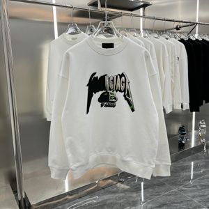 Hoodie mens tröja designer hoodie präglade lång ärm t -shirt bomull runda nack tröja män kvinnor tröjor lösa pullover rockar stor storlek