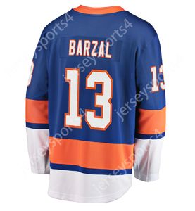 2023 grossistan anpassat namn nummer topp ed ishockey tröjor New York 13 Mathew Barzal 27 Anders Lee 29 Brock Nelson