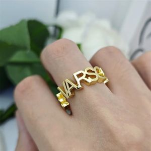 Обручальные кольца 2023 Персонализированные дизайнерские кольца из нержавеющей стали Verce на заказ позолоченные серьги с святым именем для женщин Ювелирные изделия для вечеринок Подарки 231030