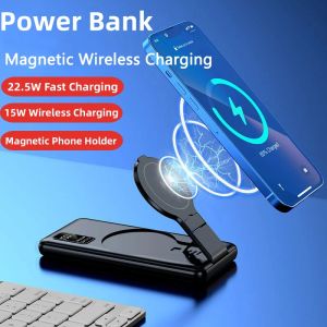10000mAh Power Bank Manyetik Qi Kablosuz Şarj Cihazı İPhone 14 13 12 12 Seri Xiaomi 22.5W Hızlı Şarj Yedek Pil
