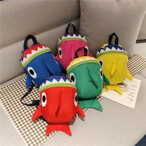 Mochilas infantis bebê bonito tubarão segurança arnês mochila criança crianças lona trela antilost saco de jardim de infância crianças animais sacos de escola 231030