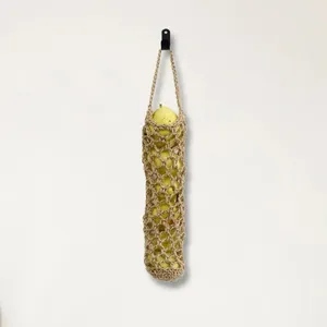 Torby do przechowywania wygodna torba warzywna Przejdź przez schludne zmywalne imbirowe sakiewkę z siecią