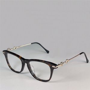 Nya modedesign Optiska glasögon 0919 Square Acetate Frame Metal Temples Män och kvinnor Eyewear Simple Popular Style Clear Lenses Gelglas