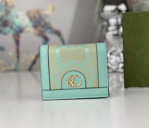 Mulheres Designer Carteiras Luxurys Ophidia Cion Bolsa 11 Cores Clássico Letra Dupla Marca Titular de Cartão Curto Alta Qualidade Mulher Moda Pequena Embreagem com Caixa Original