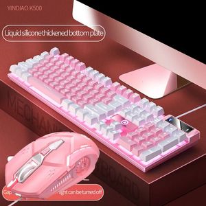 Keyboard Mouse Combos 2 in 1 and Combo Punk Retro Keycaps with White Mixed LED Backlit 3200DPI Wired RGB 231030