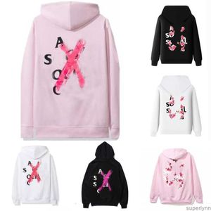 Anti socials hoody usa trendiga klubbar skjorta blommor korscirkelmönster mode streetwear antisocials svärtröja high street jumper hooded a0v9