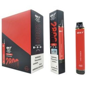 QST puff flex 2800 затяжек Электронные сигареты 8 мл 850 мАч 0% 2% 5% Предварительно заполненное устройство, одноразовый вейп, авторизованный, 28 цветов