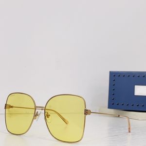 Luxuriöse Damen-Sonnenbrille, GG-Sonnenbrille, Designer-Brille mit großem Rahmen, quadratische Sonnenbrille, einfacher europäischer Stil, hochwertiger Metallrahmen, Konturierung des Gesichts, UV400