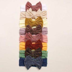 Saç Aksesuarları Bebek kız Bow Head Band Çocuklar için Born Türbanlar Bebekler Velvet Büyük Bowknot Kafa Bantları Bebek