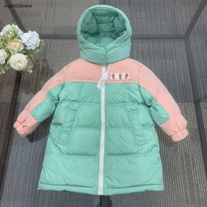 New baby down Hooded jacket kids Down coat Size 110-150 Embroidered number letter flower logo Winter child overcoat Oct25