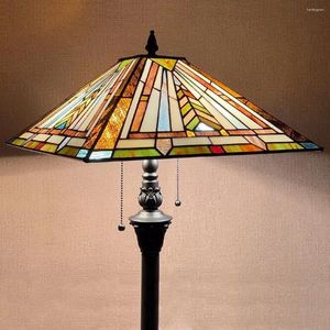 Stehlampen, Tiffany-Lampe, Wohnzimmer, 2 Lichter, Missionsstil, Buntglas-Leselampe, antik, hochstehend, für Schlafzimmer