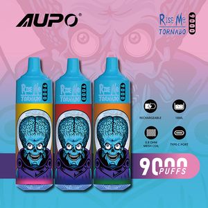 AUPO K16 9000 PUFFS 9K Disponível e-cigarros eletrônicos apresenta Capacidade de Mesh Bobina 18ml Capacidade 2% Vapes de nicotina do Armazém da Califórnia 2-5 dias Entrega aos EUA