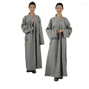 Ubrania etniczne Azjatyckie świątynie mnich długi płaszcz klasztor klasztor nun zen szata buddyjskie kraje mężczyźni i kobiety bawełniane lniane arhat